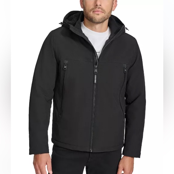 Calvin Klein Men's Sherpa Lined Infinite Stretch Soft Shell‎ Jacket Size XL